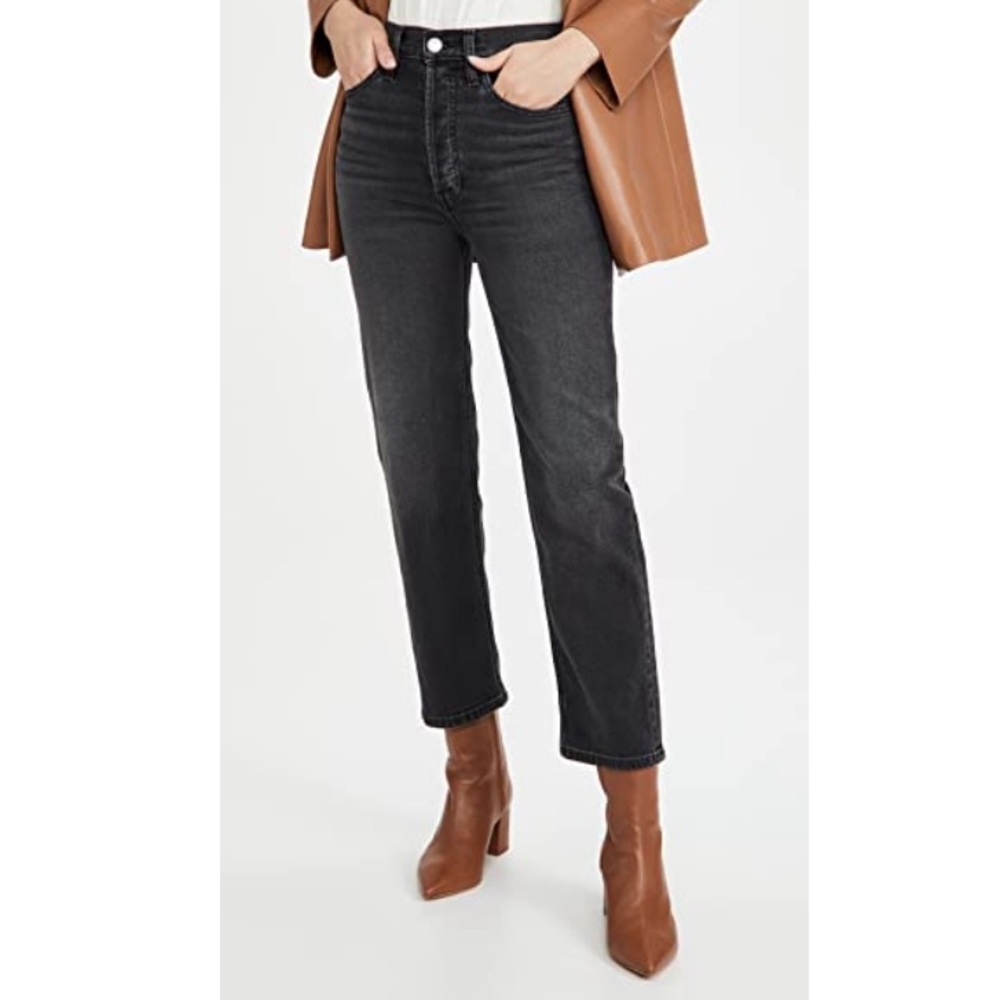 RE/DONE 70s ultra high rise stove pipe jeans
